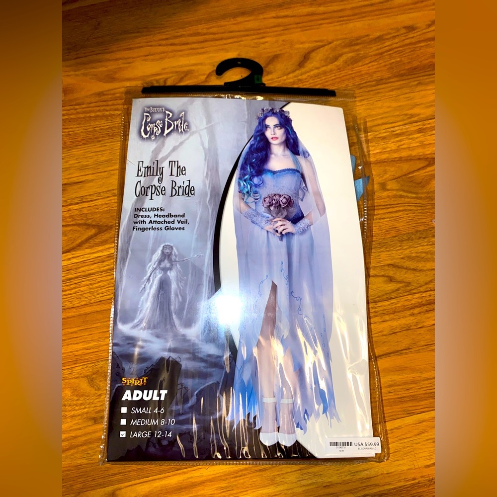 Spirit Halloween Corpse Bride Emily Costume Large
